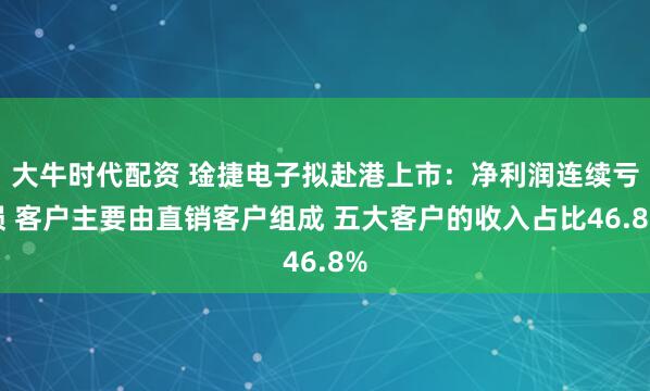大牛时代配资 琻捷电子拟赴港上市：净利润连续亏损 客户主要由直销客户组成 五大客户的收入占比46.8%