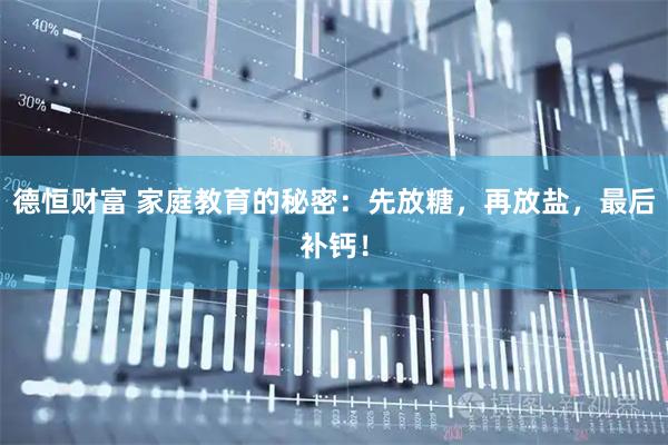 德恒财富 家庭教育的秘密：先放糖，再放盐，最后补钙！